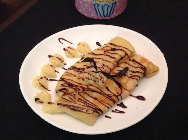 Блины с апельсиновым муссом