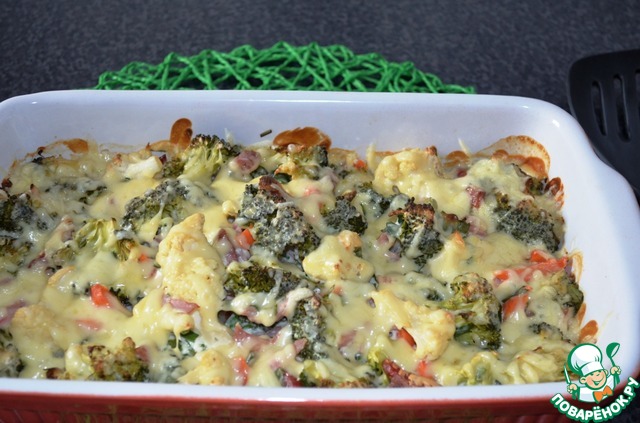 Vegetable casserole with sausage