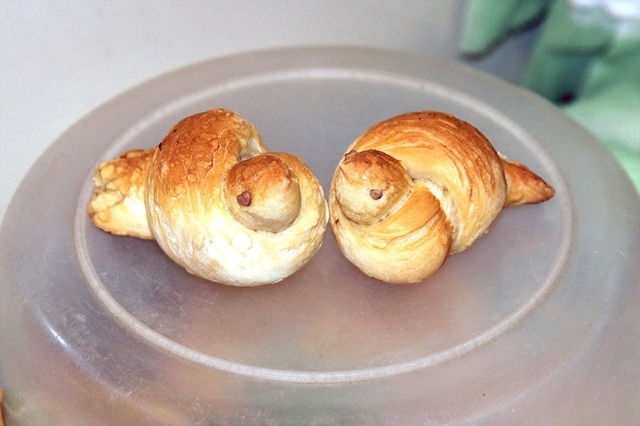 Rolls Zhavoronki of lean dough