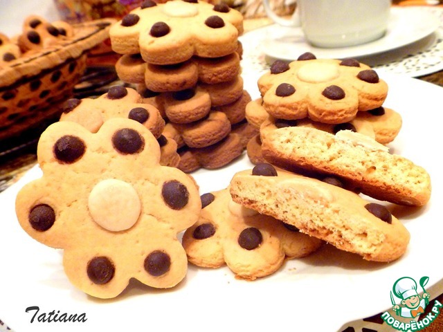 Corn biscuits with chocolate