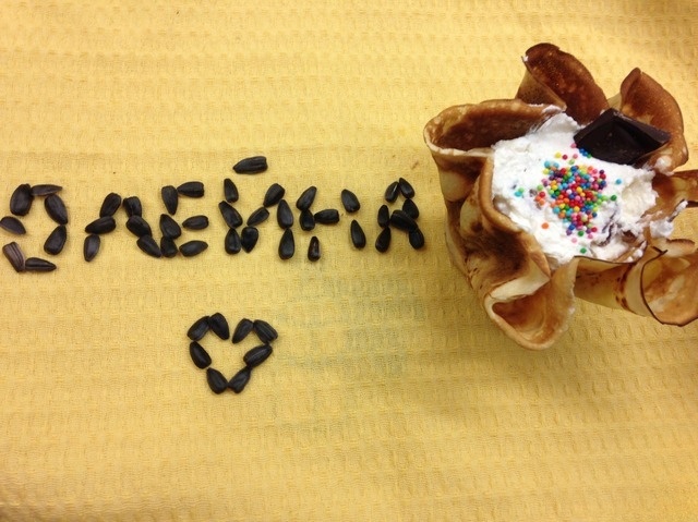 Блинные корзинки с творогом