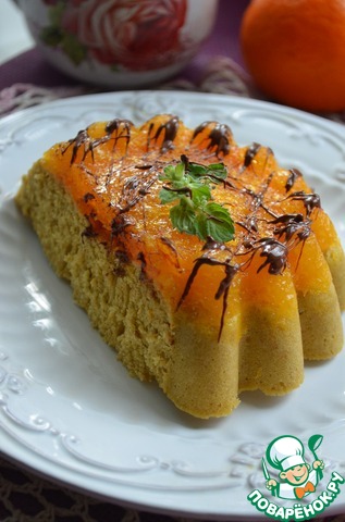 Coffee cake with tangerines