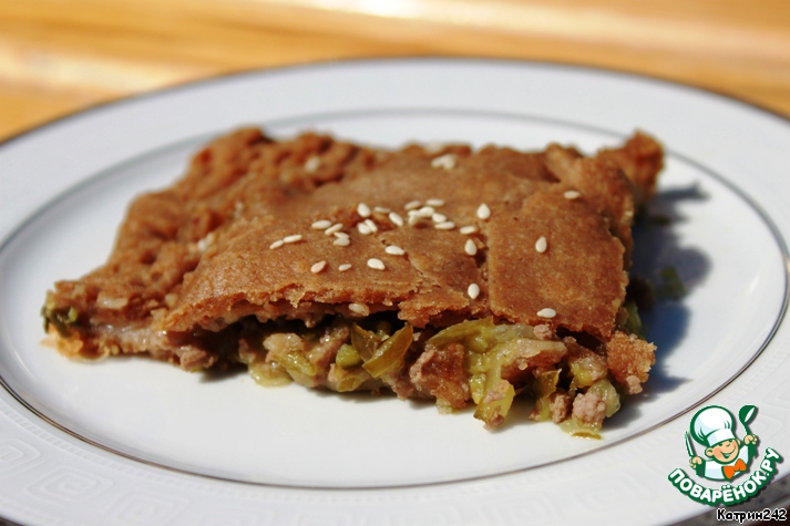 Rye meatloaf with pickled cucumbers