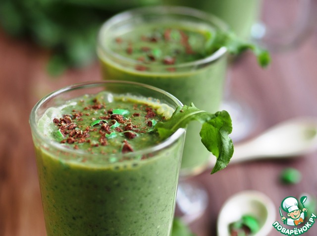 Smoothie from sorrel and cereals