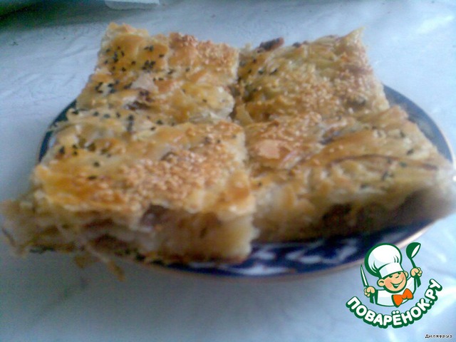 Слоеный пирог с мясом