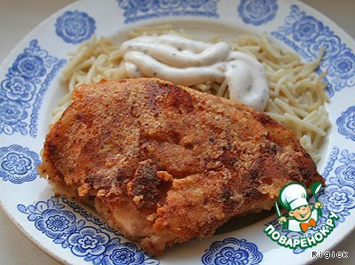 Chicken fillet in bread crumbs