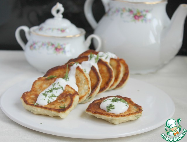 Cottage cheese pancakes with dill