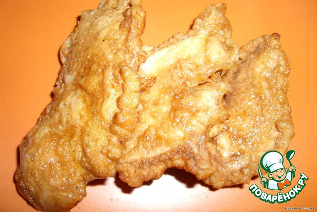 Tender chicken in batter