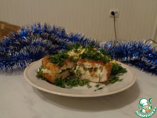 Куриные зразы с сыром и чесноком