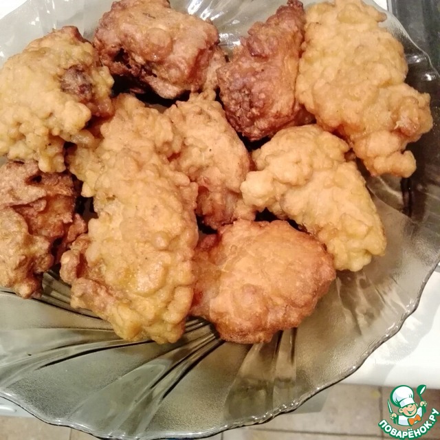 Chicken wings in batter