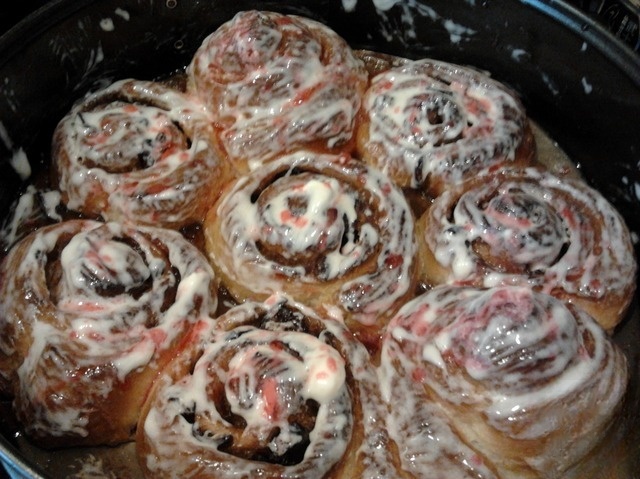Cinnabon with cranberries