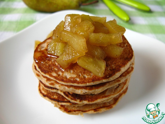 Pancake with Apple topping