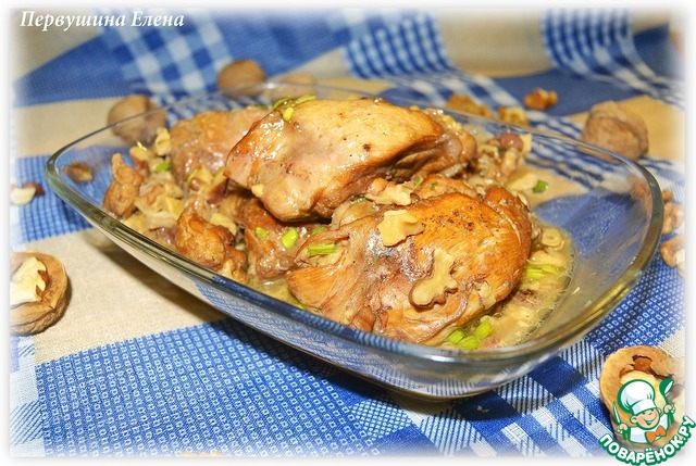 Chicken legs in peanut sauce