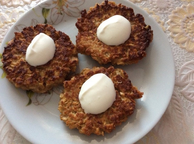 Овсяные оладьи с бананом