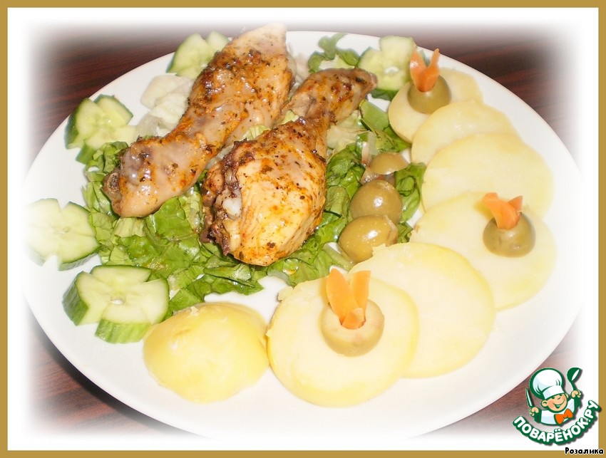 Chicken legs baked in foil