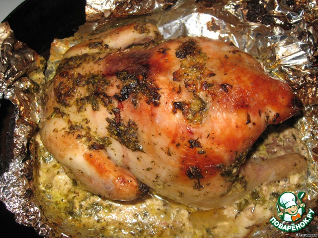 Fragrant chicken in the marinade