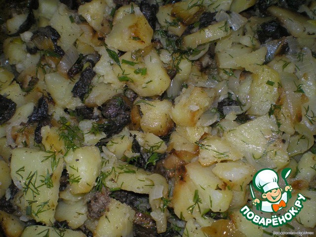 Potatoes with mushrooms