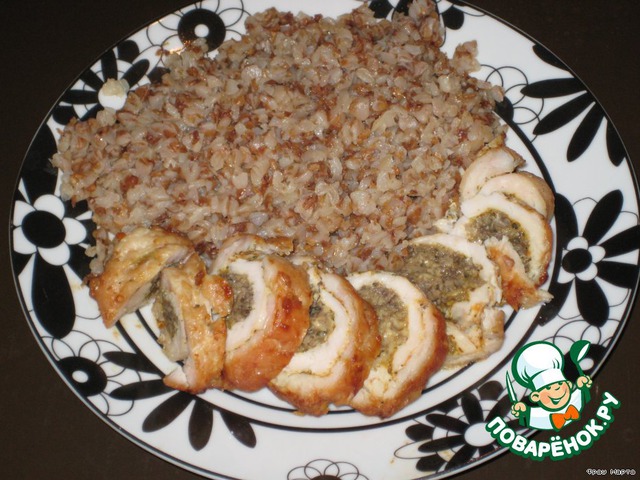 Rolls of chicken with a secret