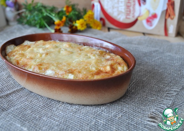 Casserole of millet flakes 