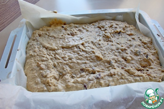 Пирог с овсянкой и сушеной клюквой