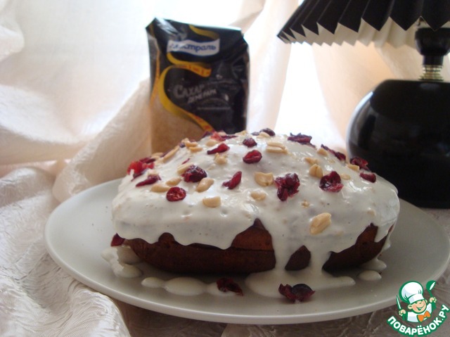 Морковно-тыквенный пирог с соленым арахисом