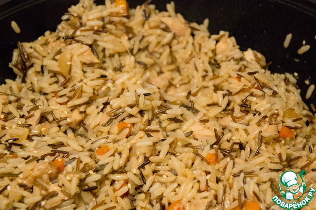 Garlic rice with chicken