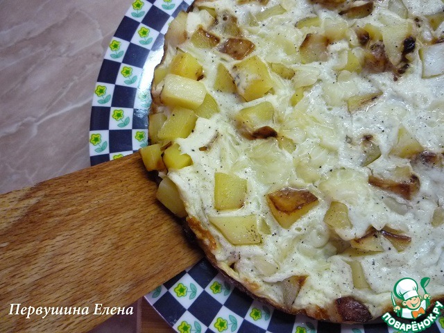 Potato tortilla with rice cereal