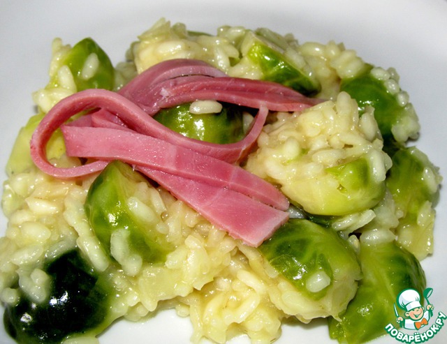 Risotto with Brussels sprouts