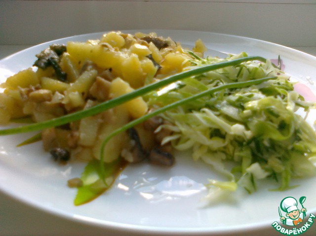 Potatoes with mushrooms