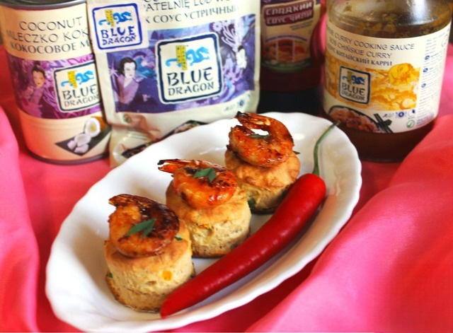 Острые тайские сконы с пряной креветкой