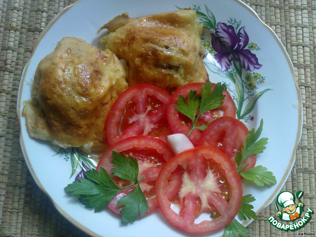 Cutlets stuffed with a complex filling