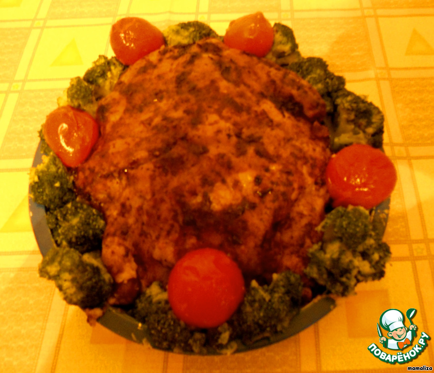 Chicken under a blanket