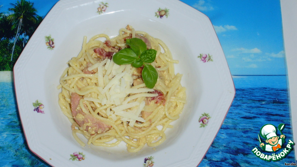 Pasta with ham