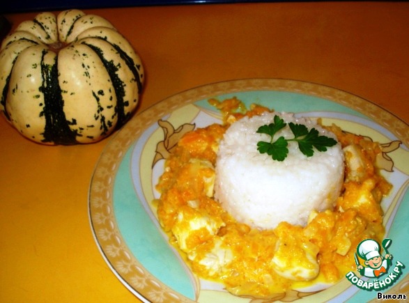 Chicken in pumpkin sauce