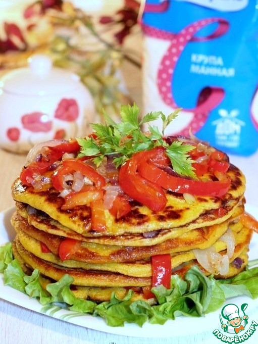 Spicy potato cakes with vegetables