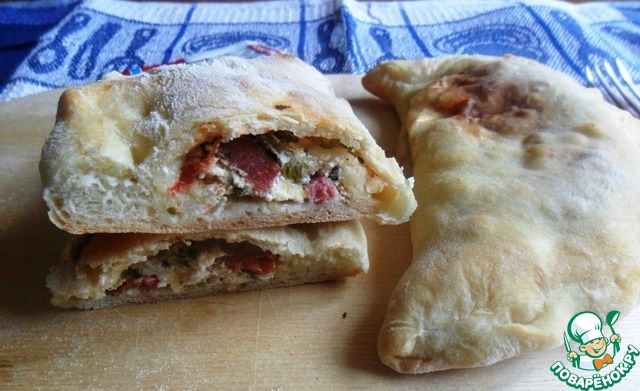 Mini calzone with salami