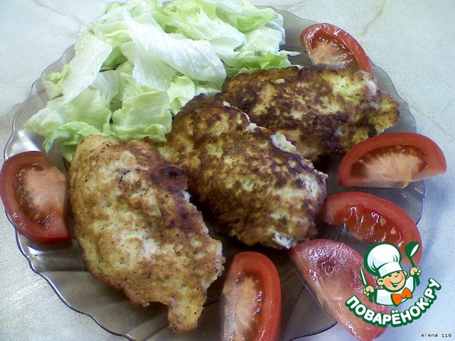Chicken fillet in onion batter