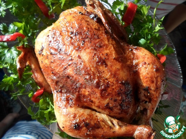 Chicken baked with peppers and potatoes