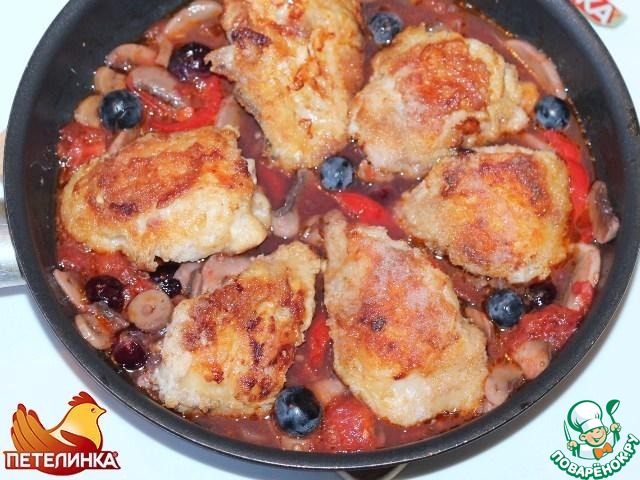 The chicken with grapes 