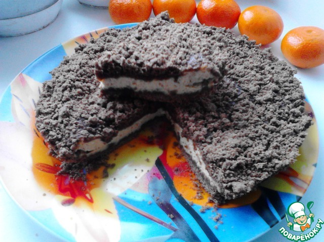 Шоколадная королевская ватрушка с начинкой
