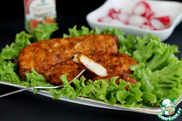 Chicken breast on the grill