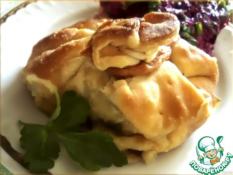 Chicken legs in puff pastry