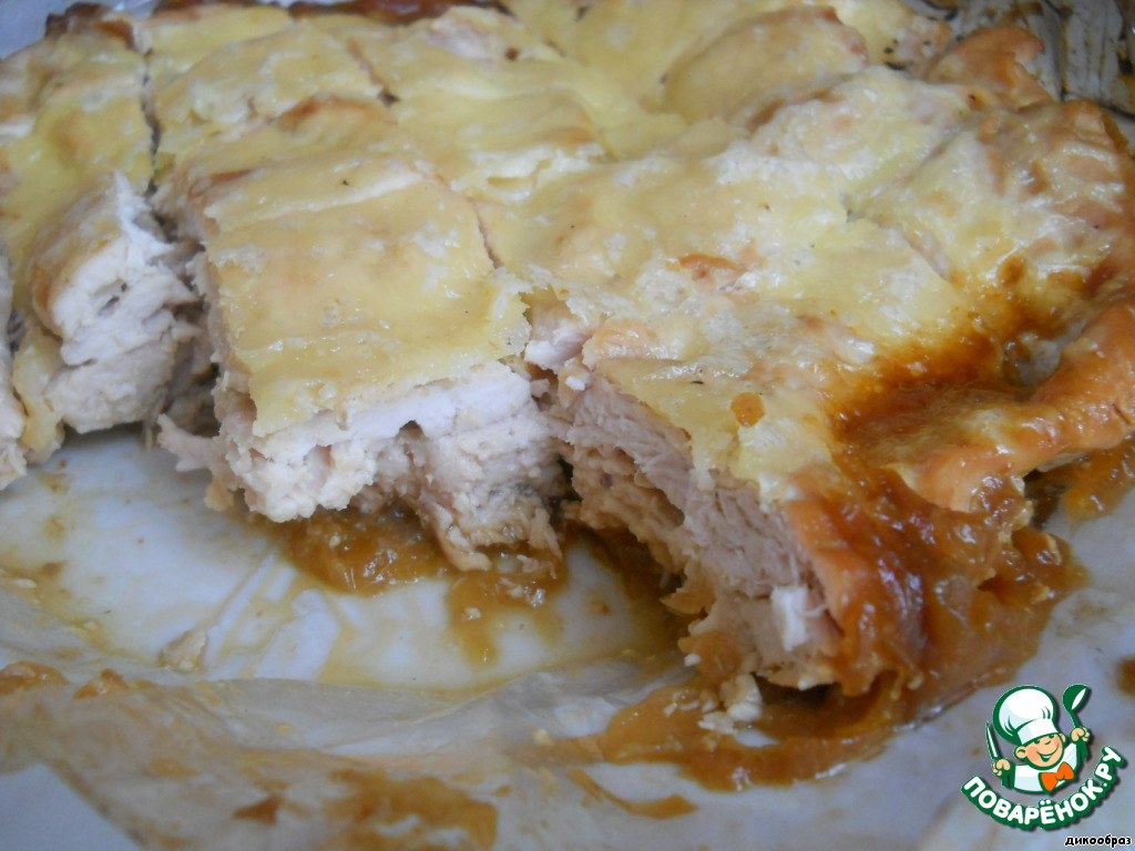 Chicken breast with soy sauce