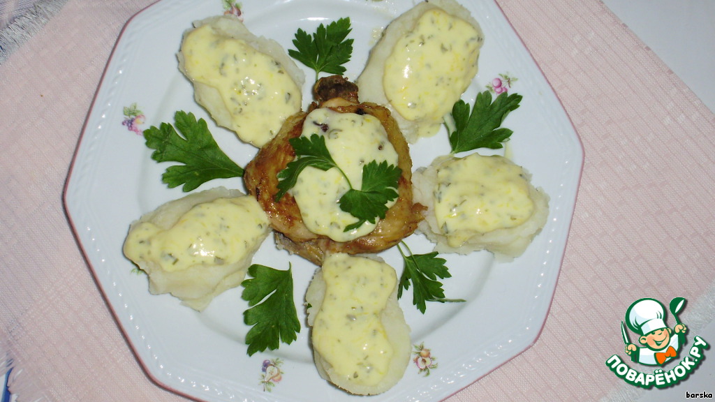 Chicken legs with orange-cream sauce