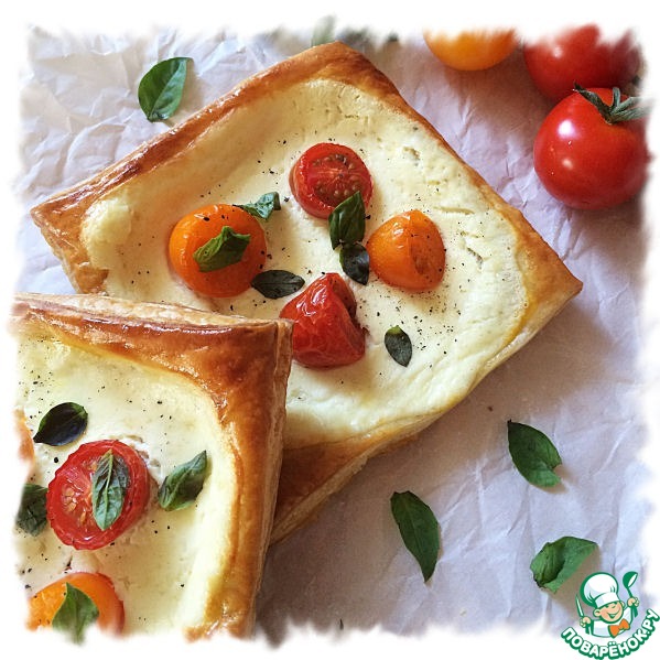 Мини тарты с рикоттой и помидорками