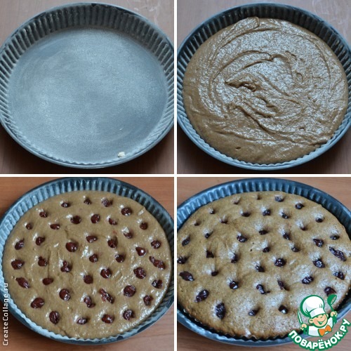 Пирог из цельнозерновой муки с вишней