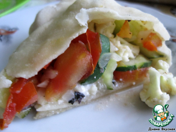 False strudel with vegetables