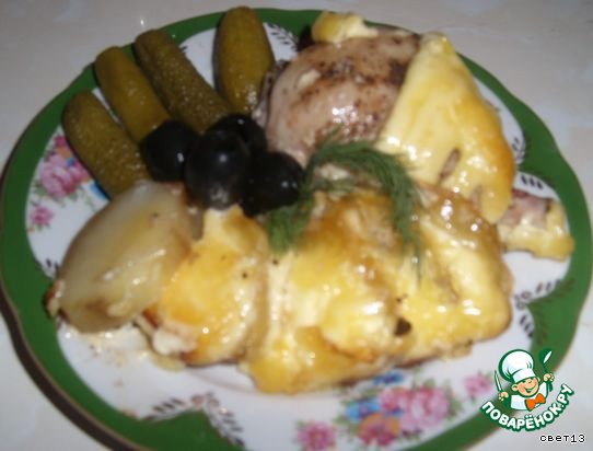 Chicken legs baked with mayonnaise