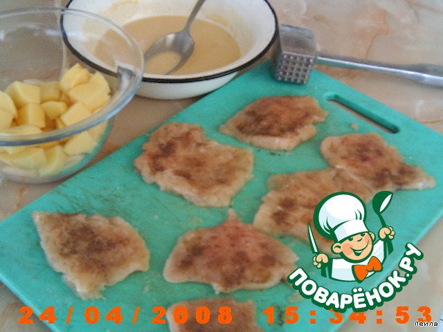 Chicken breast in batter