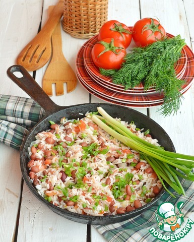 Quick stew with rice and beans